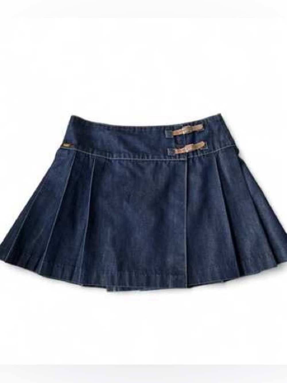 TODD OLDHAM Vintage Pleated Denim skirt size small